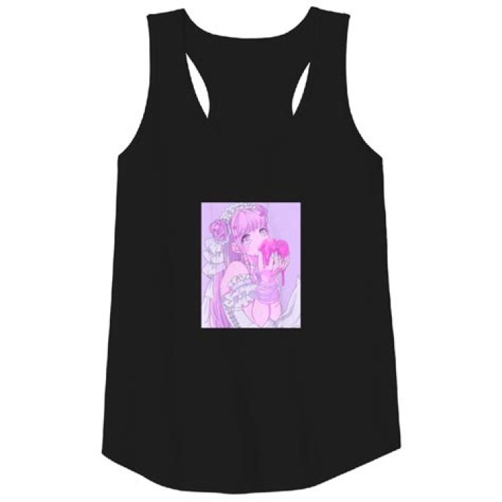 Gothic Anime Tank Tops Y2k Fashion Black Goth Top Cute Women Etsy Canada