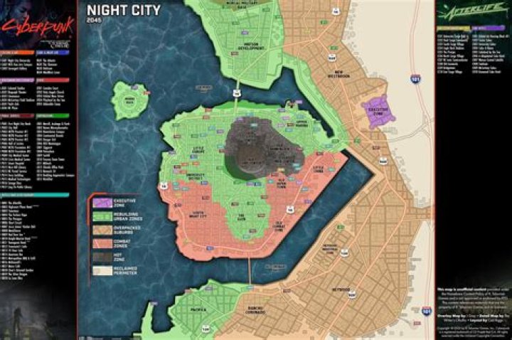 Interactive Guide Map of Night City Released